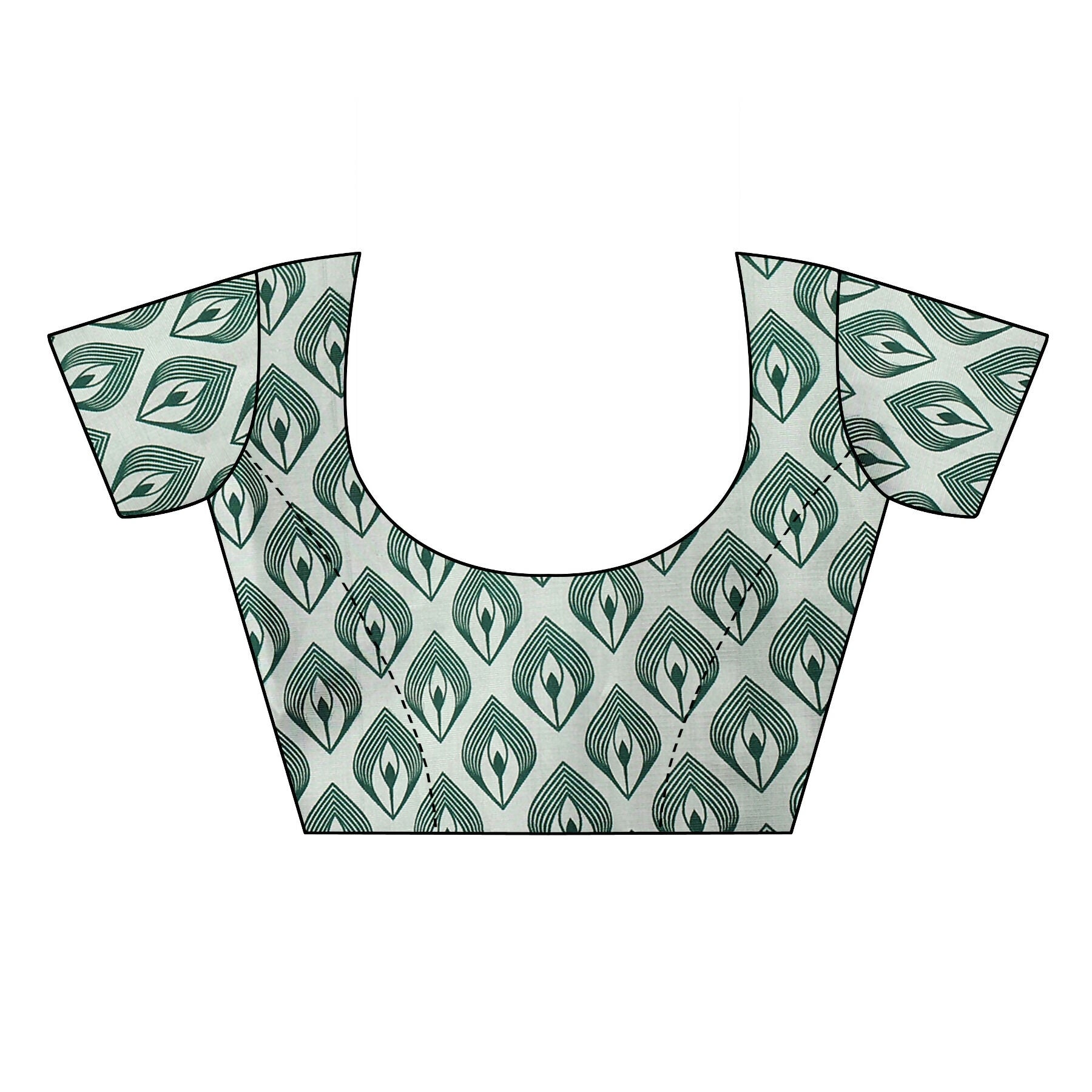 Vamika Green Printed Art Silk Saree - Distacart
