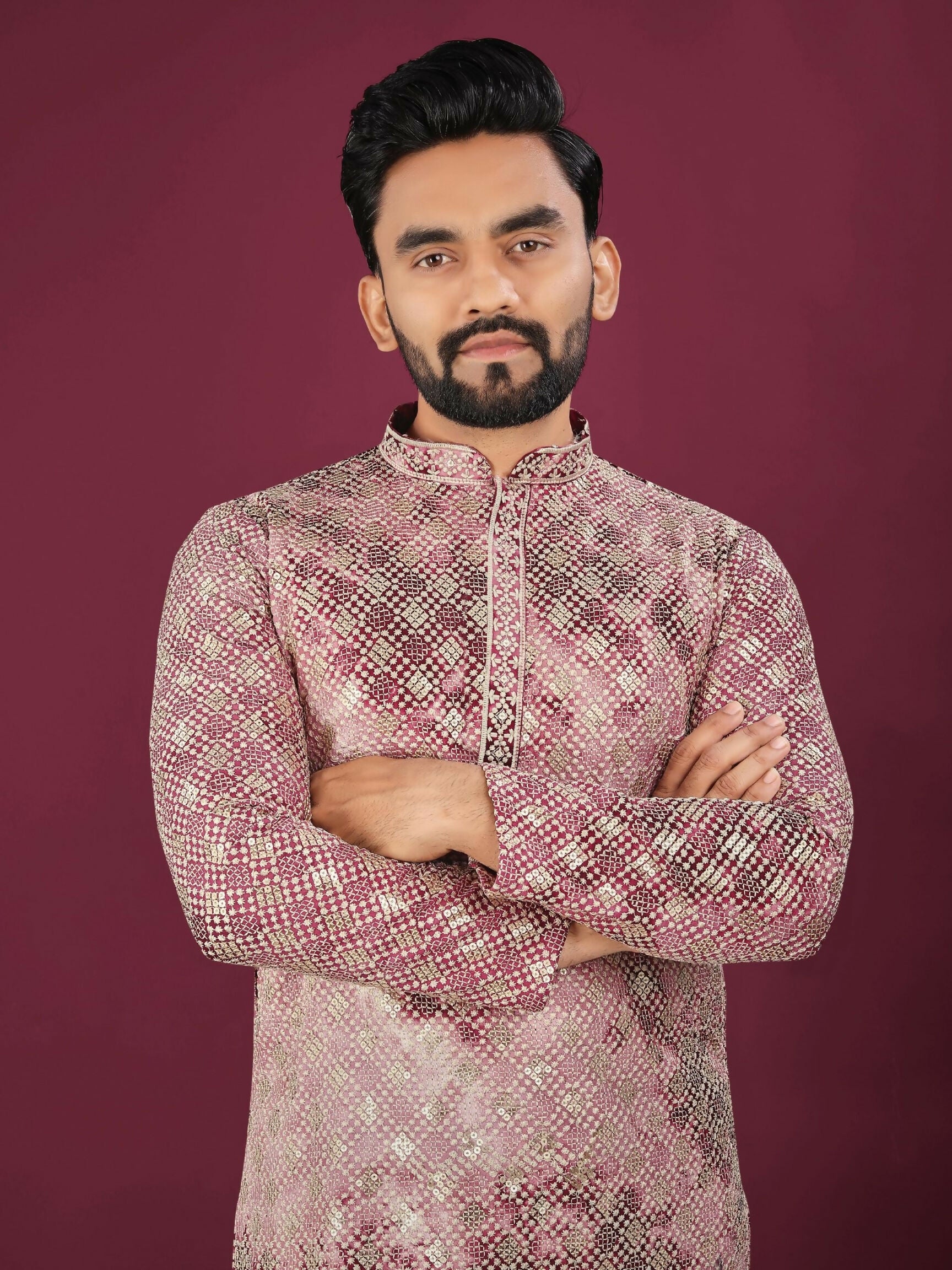 Anaita Pink Chikankari Work Viscose Rayon Straight Kurta - Distacart