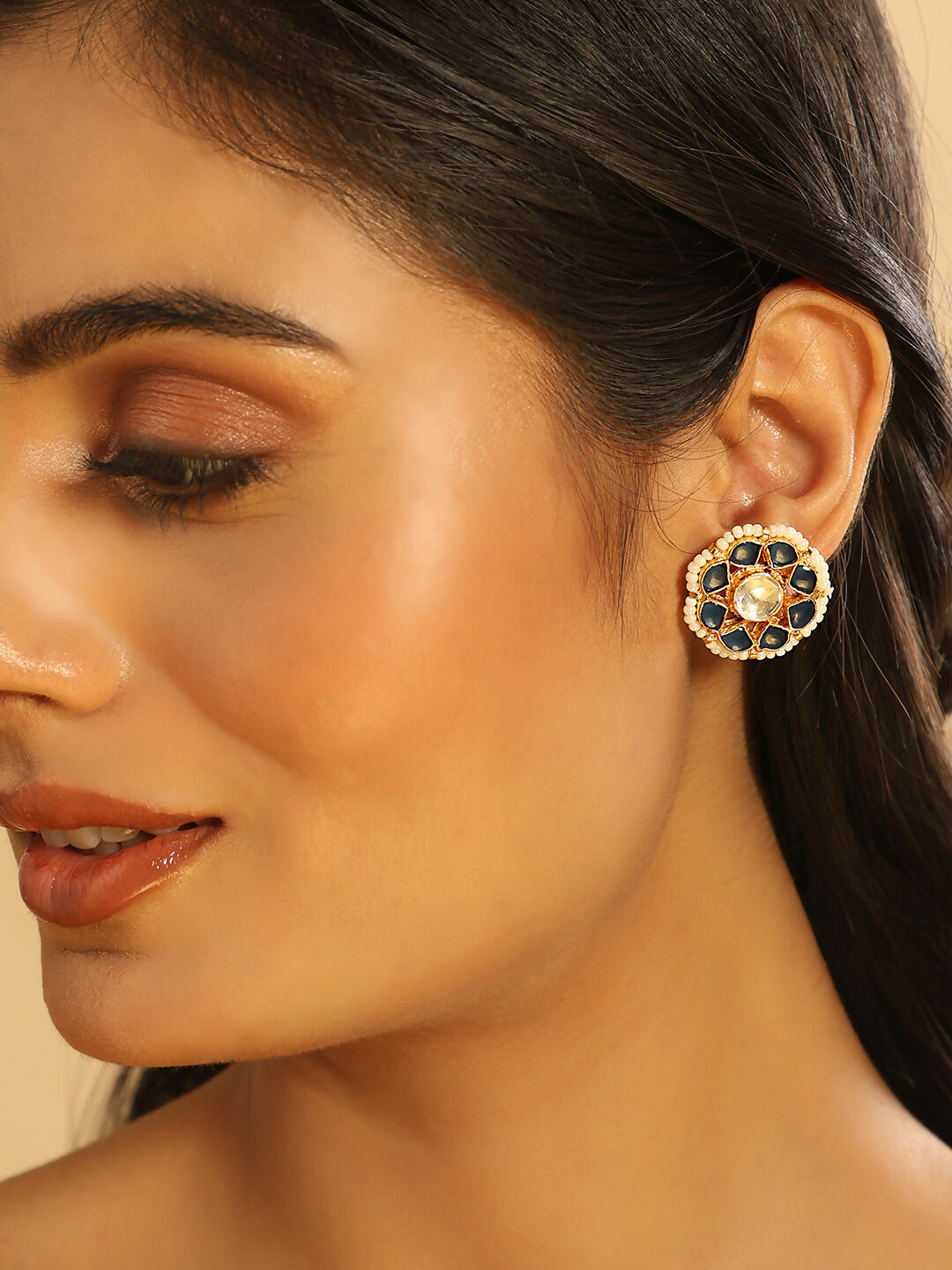Nuyug 22K Gold Plated Floret Noor Stud Earrings