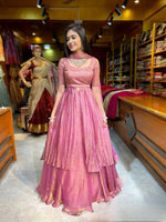 Thumbnail for Teeya Creation Pink Color Fendy Satin Heavy Embroidery Work Wedding Wear Stitched Lehenga Choli - Distacart