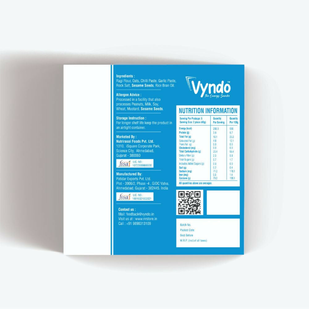 Vyndo Roasted Ragi Bhakhri - Distacart