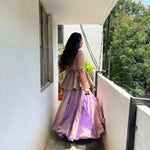 Thumbnail for Teeya Creation Purple Color Crunchy Silk Embroidery Work Festiwal Wear Salwar Suit