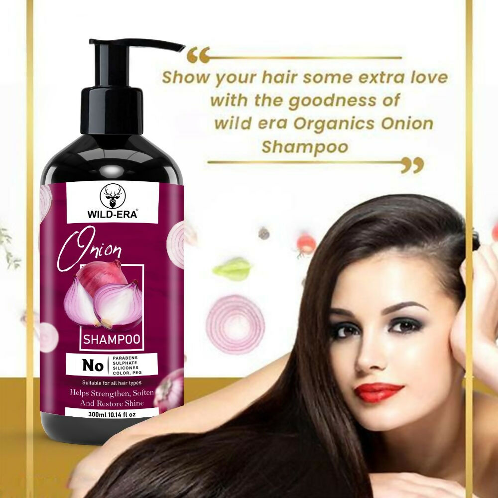 Wildera Onion Oil Shampoo with Red Onion Seed Oil Extract, Black Seed Oil & Pro-Vitamin B5 - Distacart