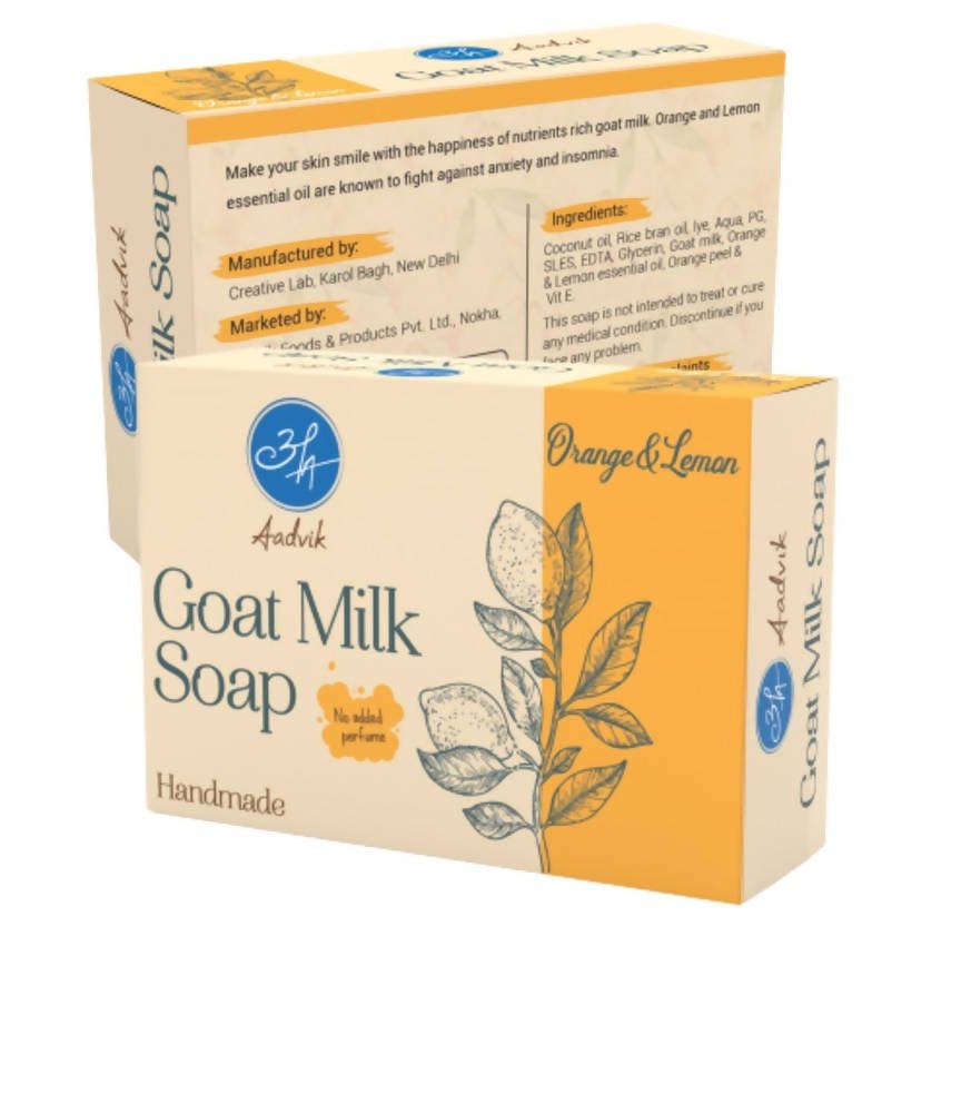 Aadvik Goat Milk Soap - Orange & Lemon - Distacart