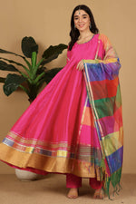 Thumbnail for Joban Fashion Pink Silk Lehenga Set