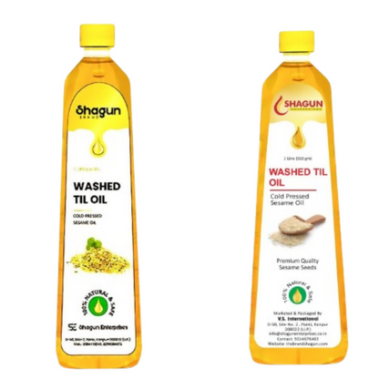 Shagun Cold Pressed Sesame Oil - Washed Til Oil - Dista