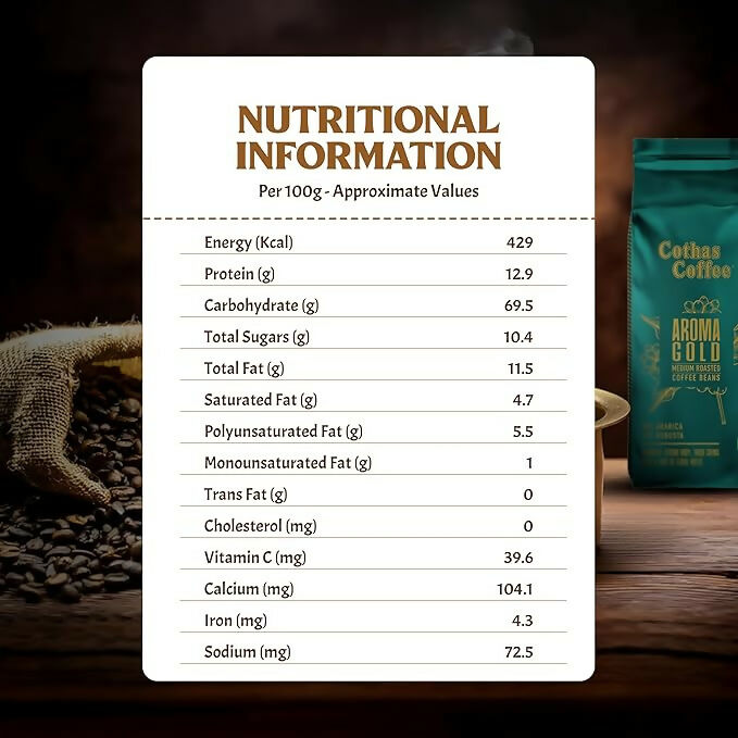 Cothas Coffee Aroma Gold Medium Roasted Coffee Beans - Distacart