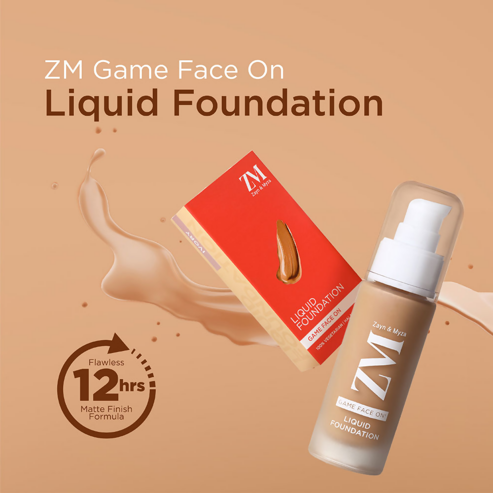 Zayn & Myza Game Face On Liquid Foundation With SPF 25 - Ivory - Distacart