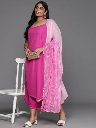 Ahalyaa Women's Traditional wear Kurta Set - Pink - Distacart