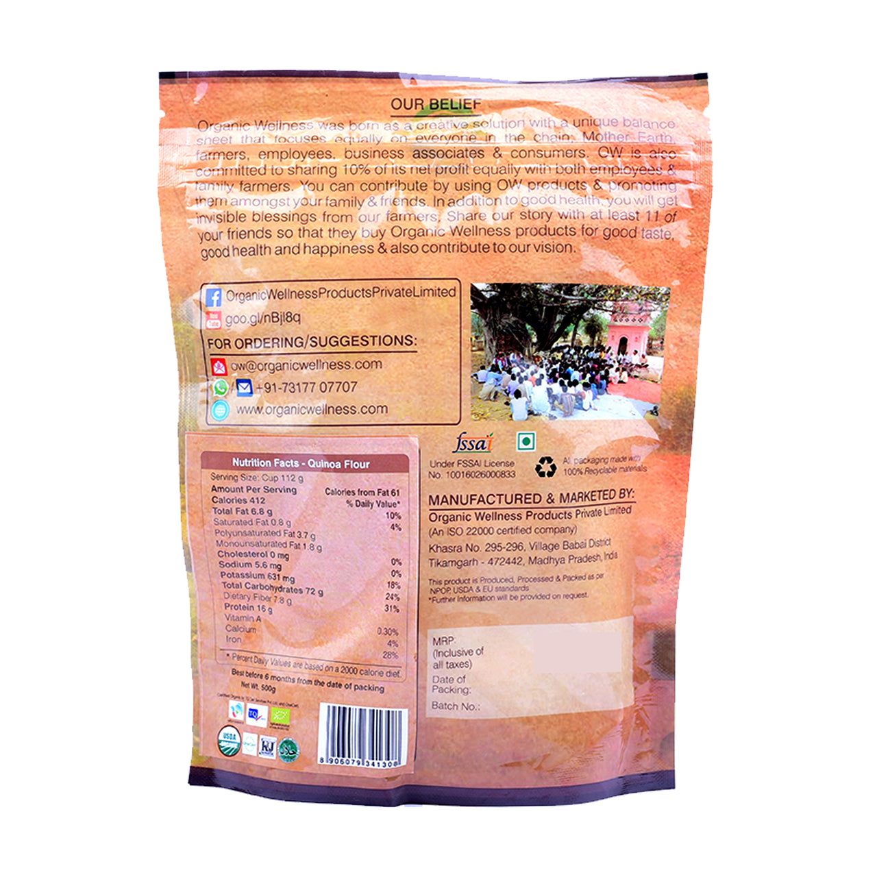 Organic Wellness Bundelkhand Quinoa Atta - Distacart