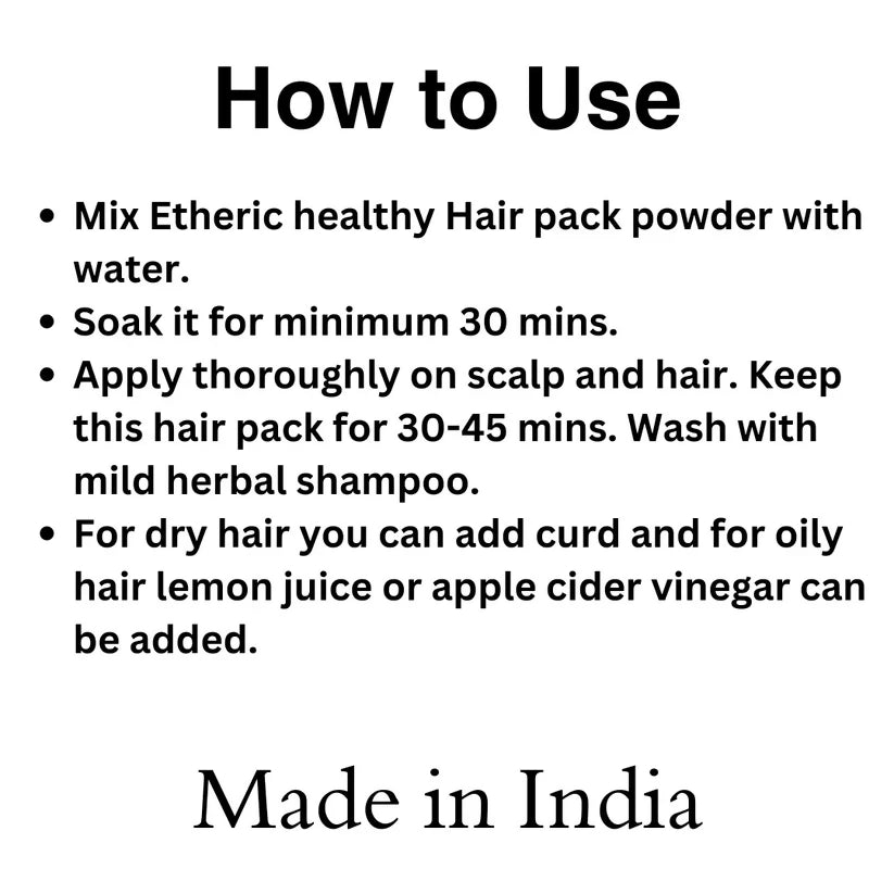 Etheric Healthy Hair Pack – Herbal Hair Growth & Hair Fall Control Treatment - Dista