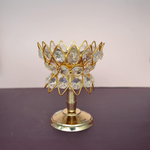 Thumbnail for CraftVatika Brass Crystal Kerala Diya Stand