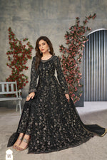 Thumbnail for Anaita Black Embroidered Net Stitched Anarkali suit - Distacart