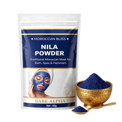 Bare Alpha Moroccan Nila Powder – 100% Natural Indigo Blue Powder - Dista