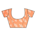 Thumbnail for Very Much Indian Handblock Printed Cotton Saree With Natural Dyes - Light Peach - Distacart