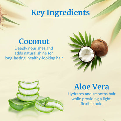 VI-JOHN Naturale Tropical Coconut Styling Hair Cream Strength & Shine - Distacart