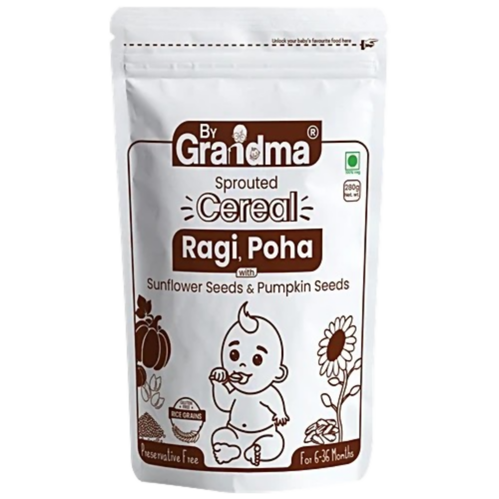 By Grandma Sprouted Cereal - Sprouted Ragi, Poha Rice, Sunflower seeds, Pumpkin Seeds - Distacart