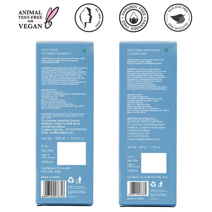 mCaffeine Glass Hair Wash Duo Shampoo & Conditioner - Dista