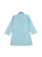 Thumbnail for Joban Fashion Kids Island stylish Tikli work Nehru Jacket Full Sleeves Kurta, Pyjama Set - Sky Blue - Distacart