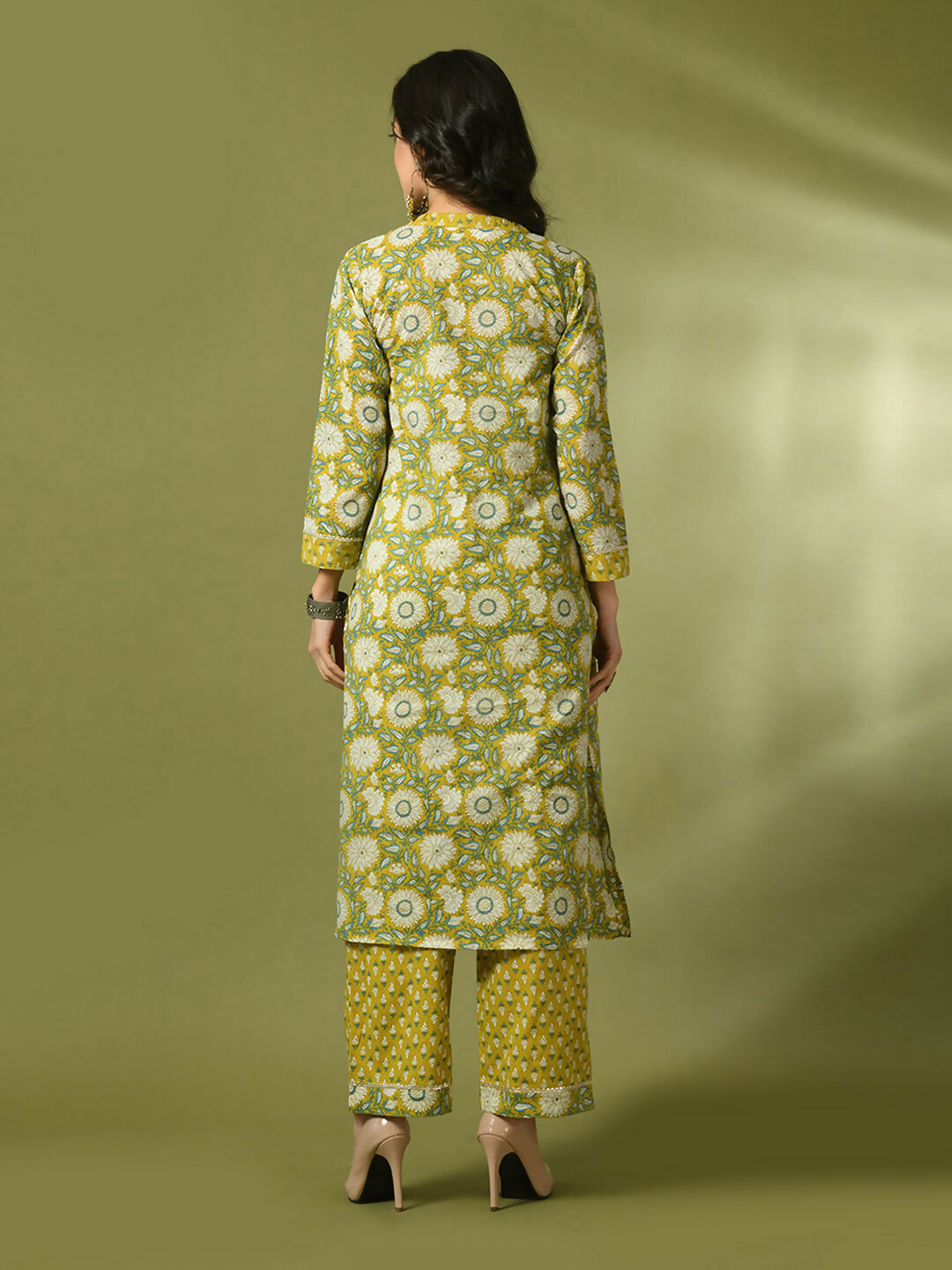 Myshka Women's Multi Printed Cotton Straight Party Kurta Set - Distacart