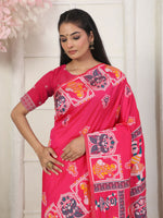 Thumbnail for Astita Silk Blend Pink Saree