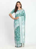 Thumbnail for Astita Linen Cotton Mustard Saree