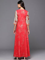 Thumbnail for Ahalyaa Women's Traditional wear Ethnic Dress - Red - Distacart