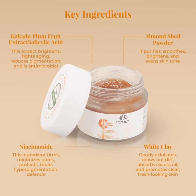 Earthraga Vitamin C Face Scrub - Distacart
