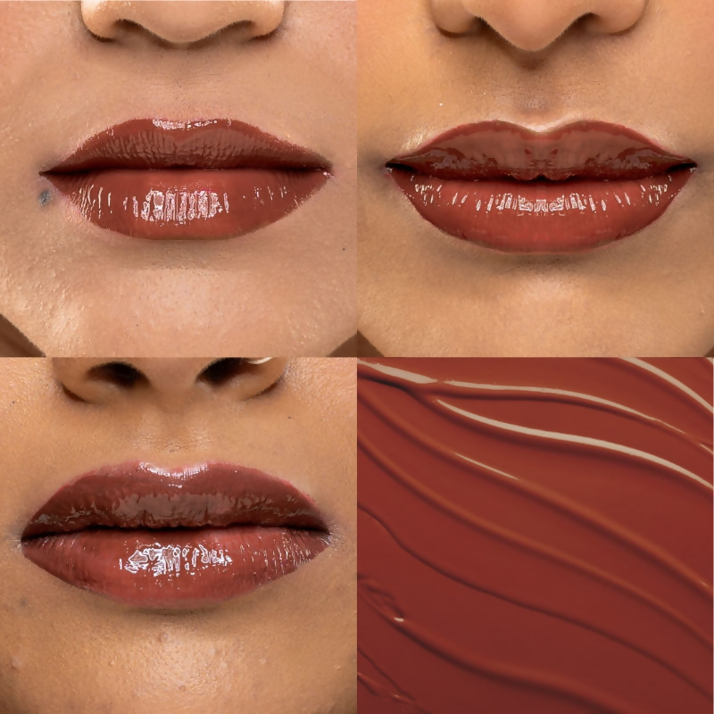 The Skin Diet Company Lip Barrier Tint High Shine Gloss Oil - Fall Brown - Distacart
