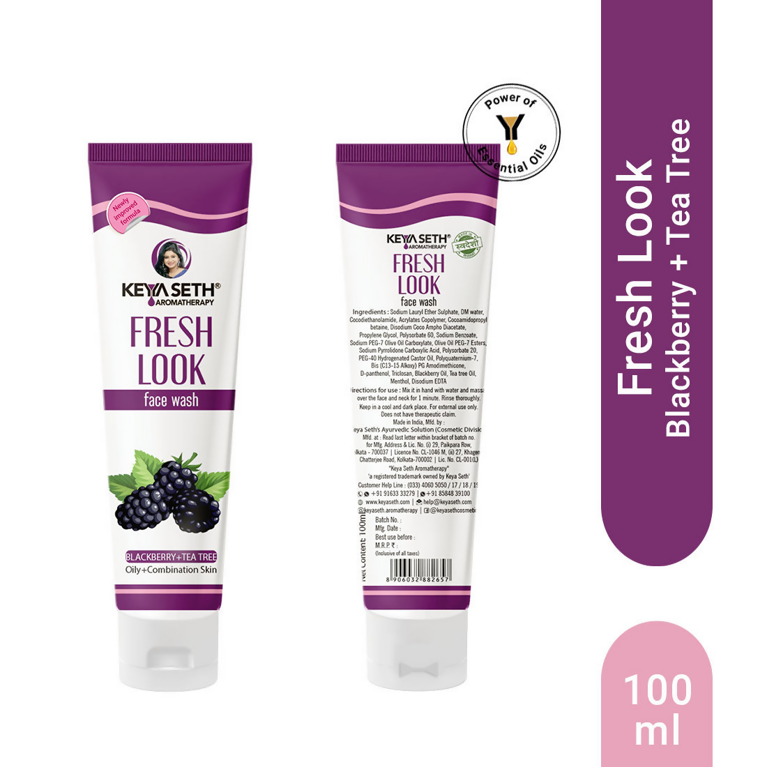 Keya Seth Aromatherapy Blackberry Fresh Look Face Wash - Distacart