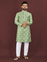 Thumbnail for Anaita Green Embroidered Silk Straight Kurta - Distacart