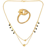 Thumbnail for AanyaCentric Gold-plated Mangalsutra & Ring Set - Distacart