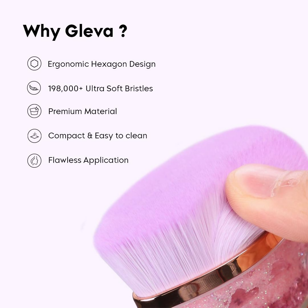 Gleva Foundation Makeup Brush Crystal Purple - Distacart