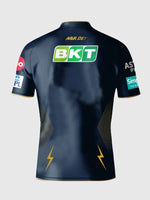 Thumbnail for Gujarat Titans Men's Navy Blue And Gold Half Sleeves Jersey - Distacart