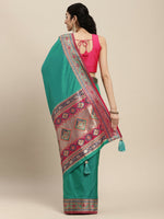 Thumbnail for Astita Silk Blend Rama Saree