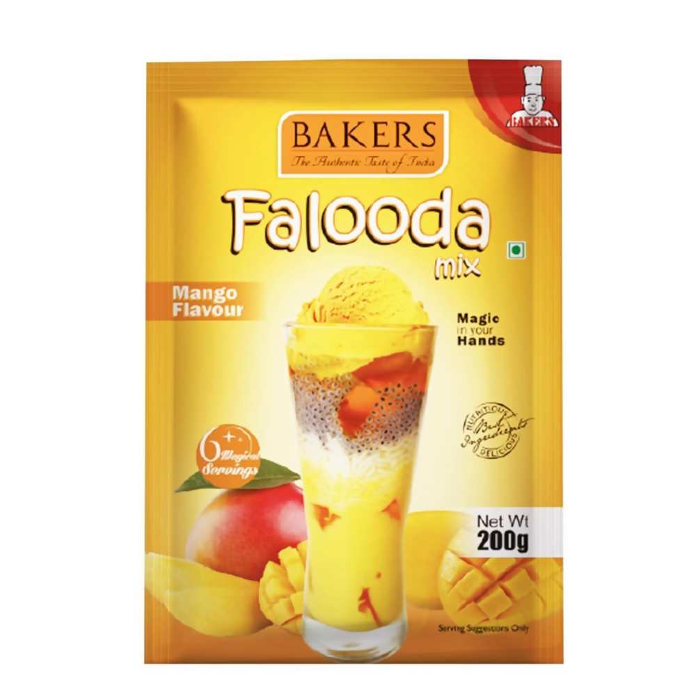 BAKERS Falooda Mix Powder - Chocolate, Mango And Strawberry - Dista