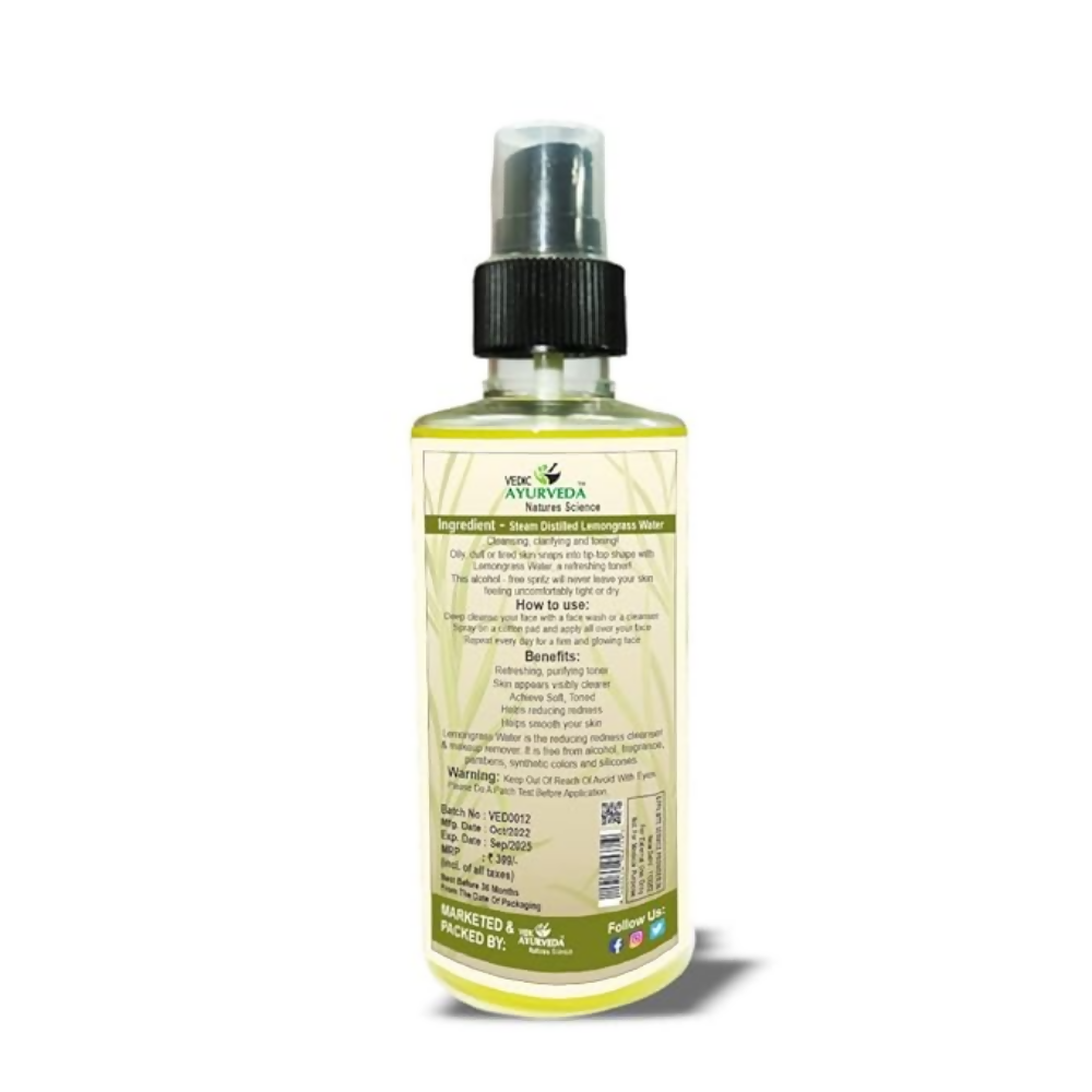 VedicAyurveda Lemongrass Hydrosol Skin Toner - Dista