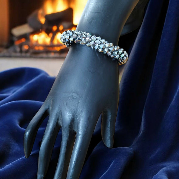 Inhanns Unisex Crystal Bloom – Adjustable Crystal Bead Bracelets - Silver - Distacart