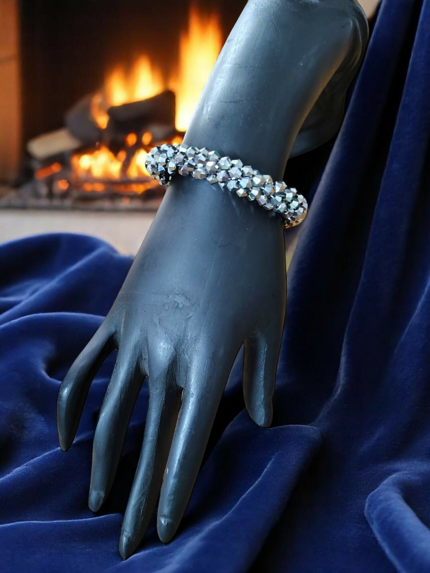 Inhanns Unisex Crystal Bloom – Adjustable Crystal Bead Bracelets - Silver - Distacart