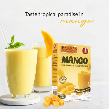 BAKERS Premium Milk Shake Mix - Chocolate, Butterscotch, Mango & Pista - Dista