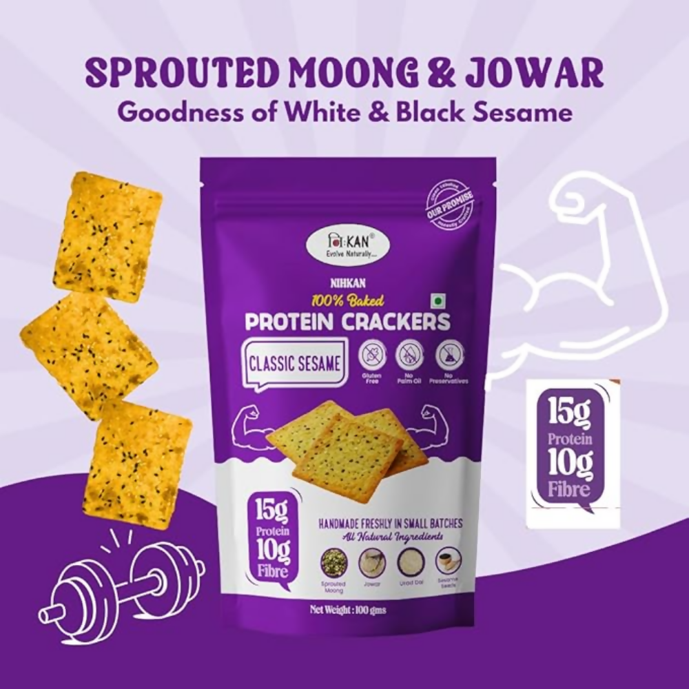 NIHKAN Classic Sesame Protein Crackers - Dista