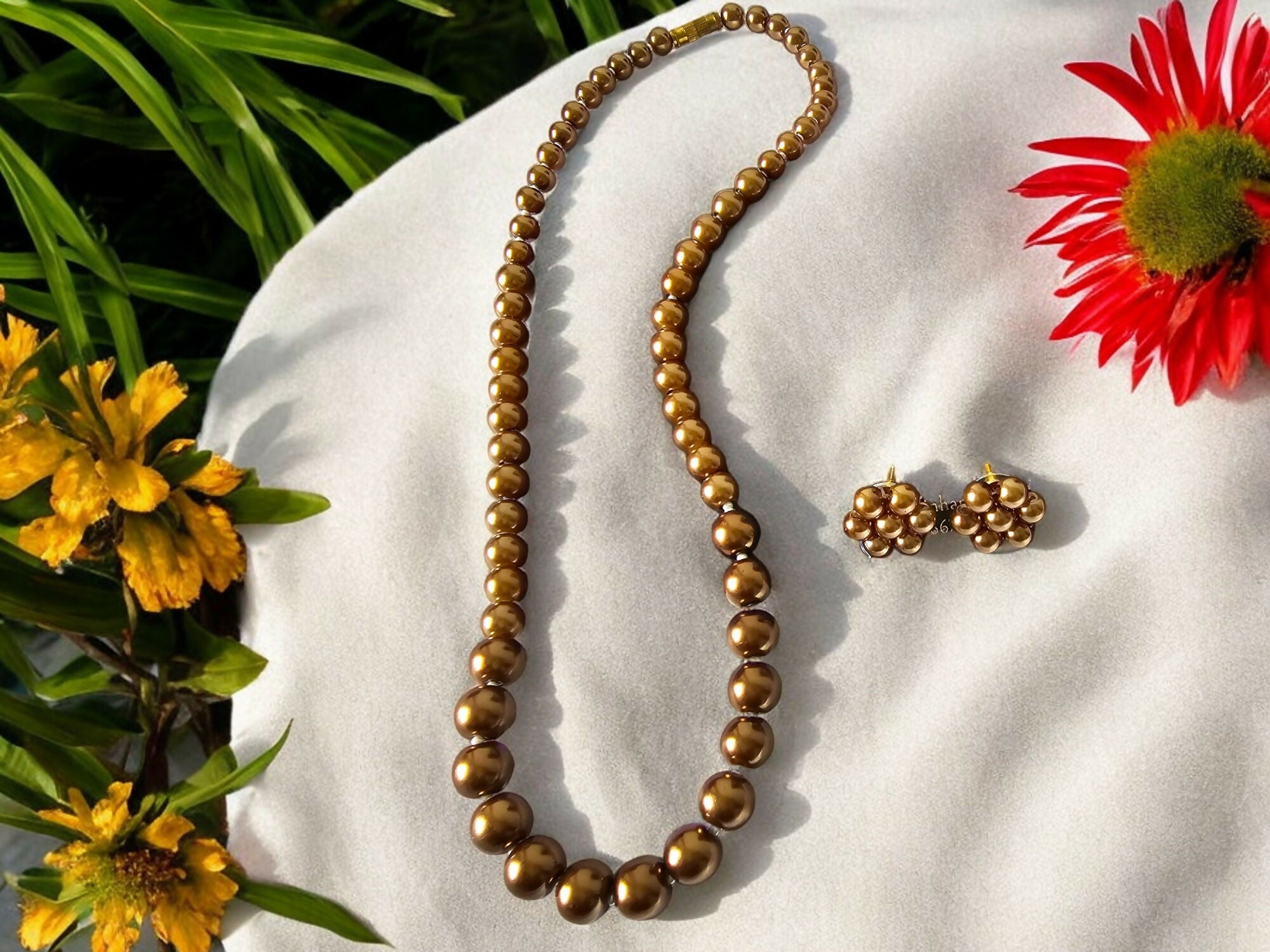 Inhanns Spectrum Everyday Pearl Sets - Single Strand - Light Chocolate - Distacart