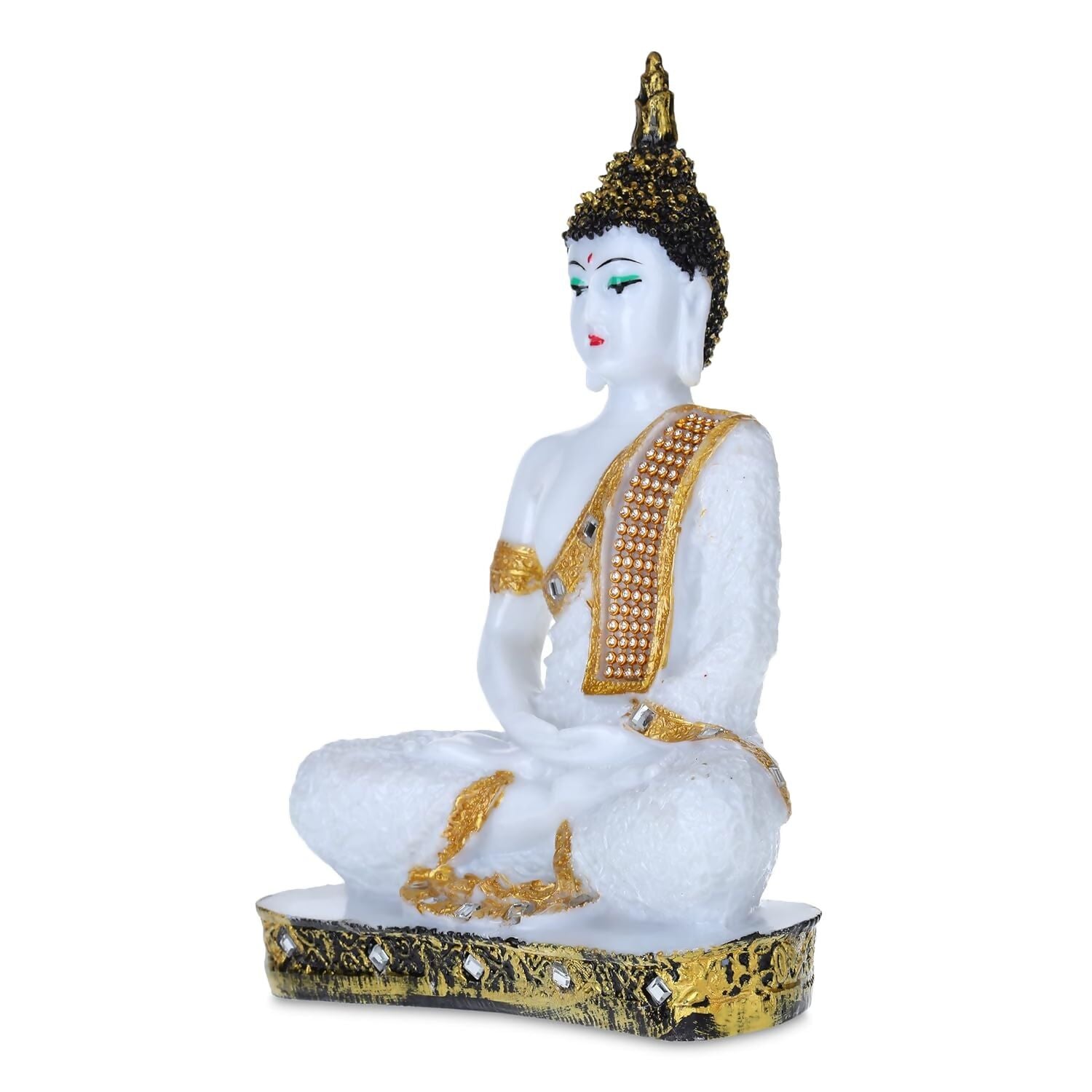 GW Creations Polyresin Sitting Buddha Idol - Distacart