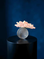 Thumbnail for Inhanns Rang-E-Roshan Adjustable Ring – Handmade Crystal Statement Ring - Baby Pink - Distacart