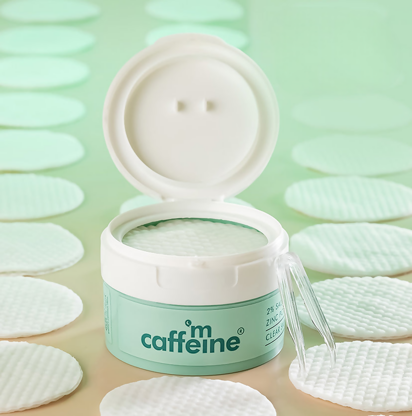 mCaffeine 2% Salicylic Acid Serum Clear Skin Acne Pads - Acne & Oil Control with Matcha Tea - Distacart