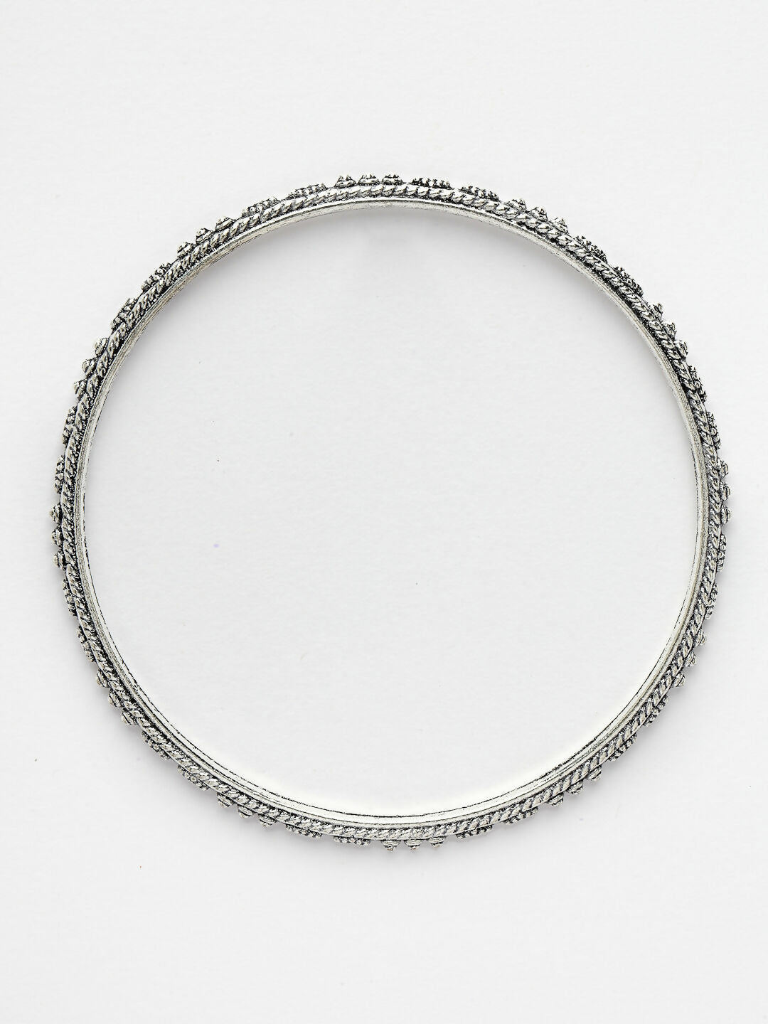 NVR Women's Set of 8 Silver-Toned German Silver Oxidised Bangles - Distacart