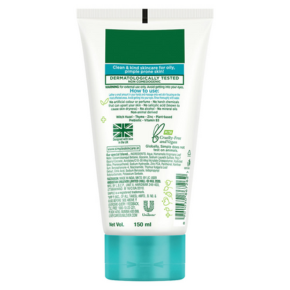 Simple Purifying Gel Face Wash - Distacart