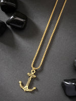 Thumbnail for NVR Men Set of 2 Silver & Gold Stainless Steel Pendant with Chain - Distacart