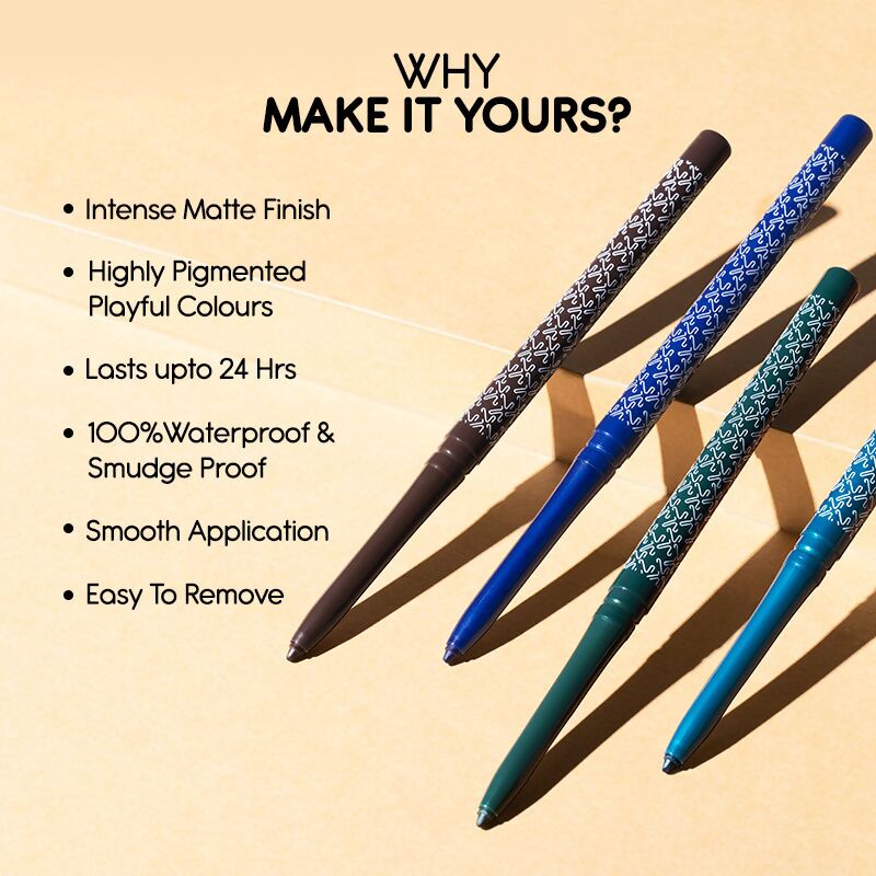 Kay Beauty 24HR Coloured Matte Kajal - Green - Distacart