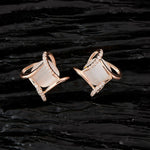 Thumbnail for Joban Fashion Women Brass Golden White Ad Earrings - Distacart